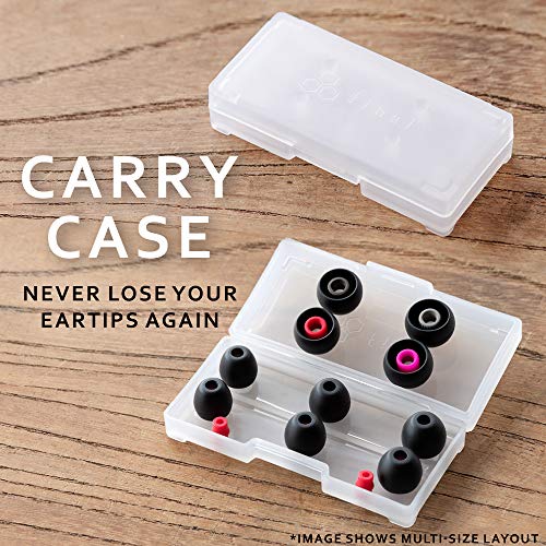 Image of Final Audio Black+Black /Red Silicone Type E Eartips kit with Case and Nozzle Adaptor Compatible With 1More, AKG, Audio-Technica, Beats by Dre, Campfire Audio, Empire Ears, Shure, Sony, Westone (Multi)