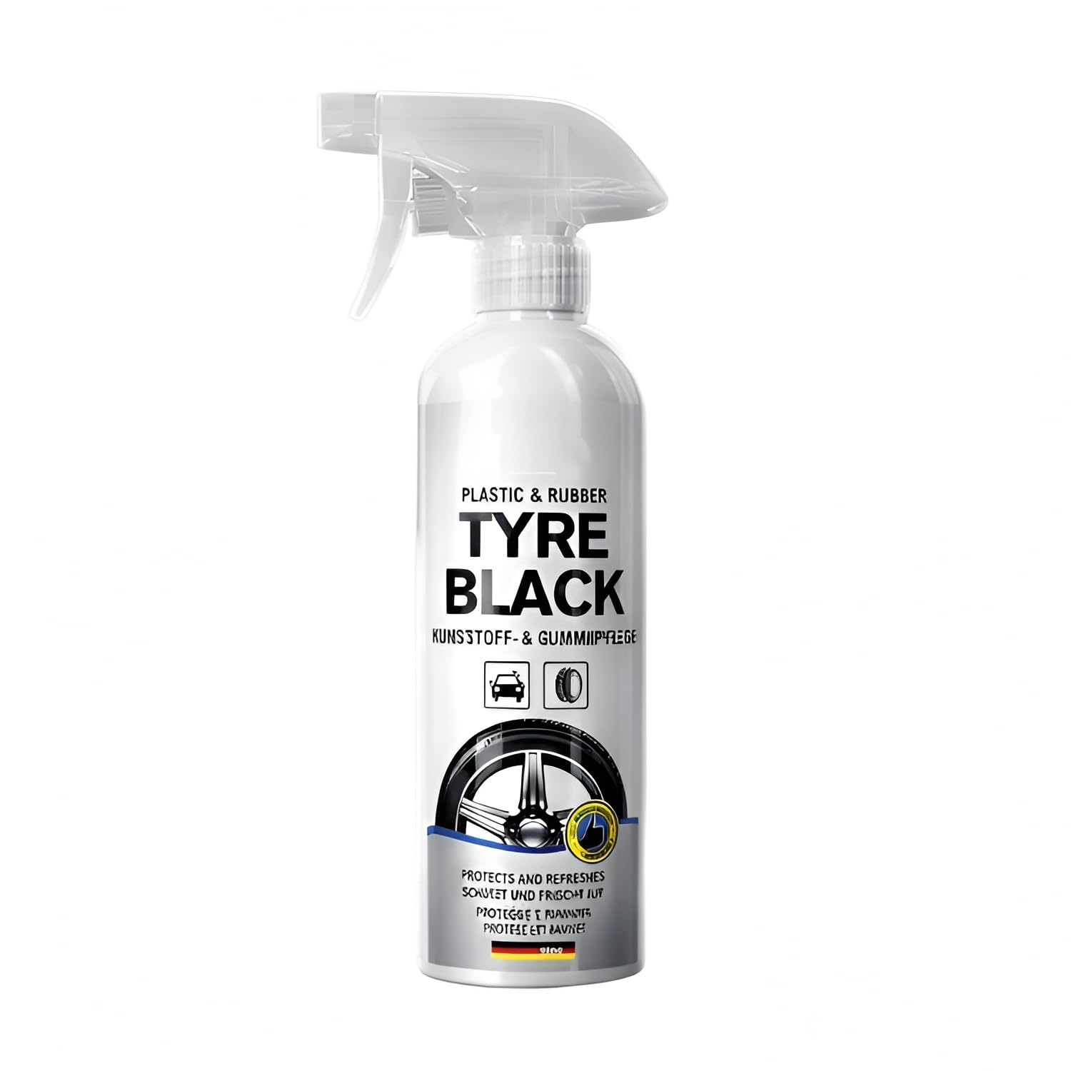 Plastic & Rubber Tyre Black Spray | Instantly Gives Shine | Helps Restore Black Finish & Shine | Suitable for Car & Bike Tyres, Exterior Trims | Easy Spray Application, 200ml-image-7