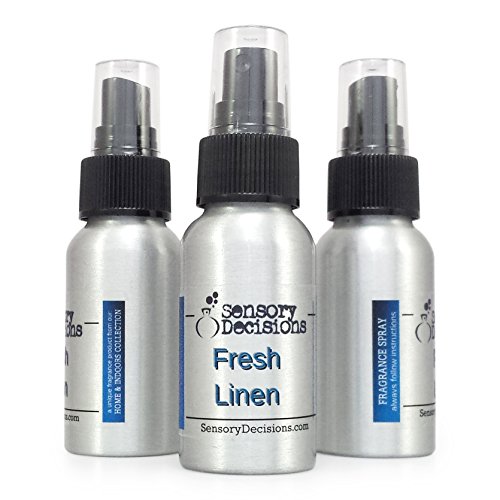 Perfume para el hogar en spray con olor a ropa limpia, de Sensory Decisions, metal, Plateado, three bottles