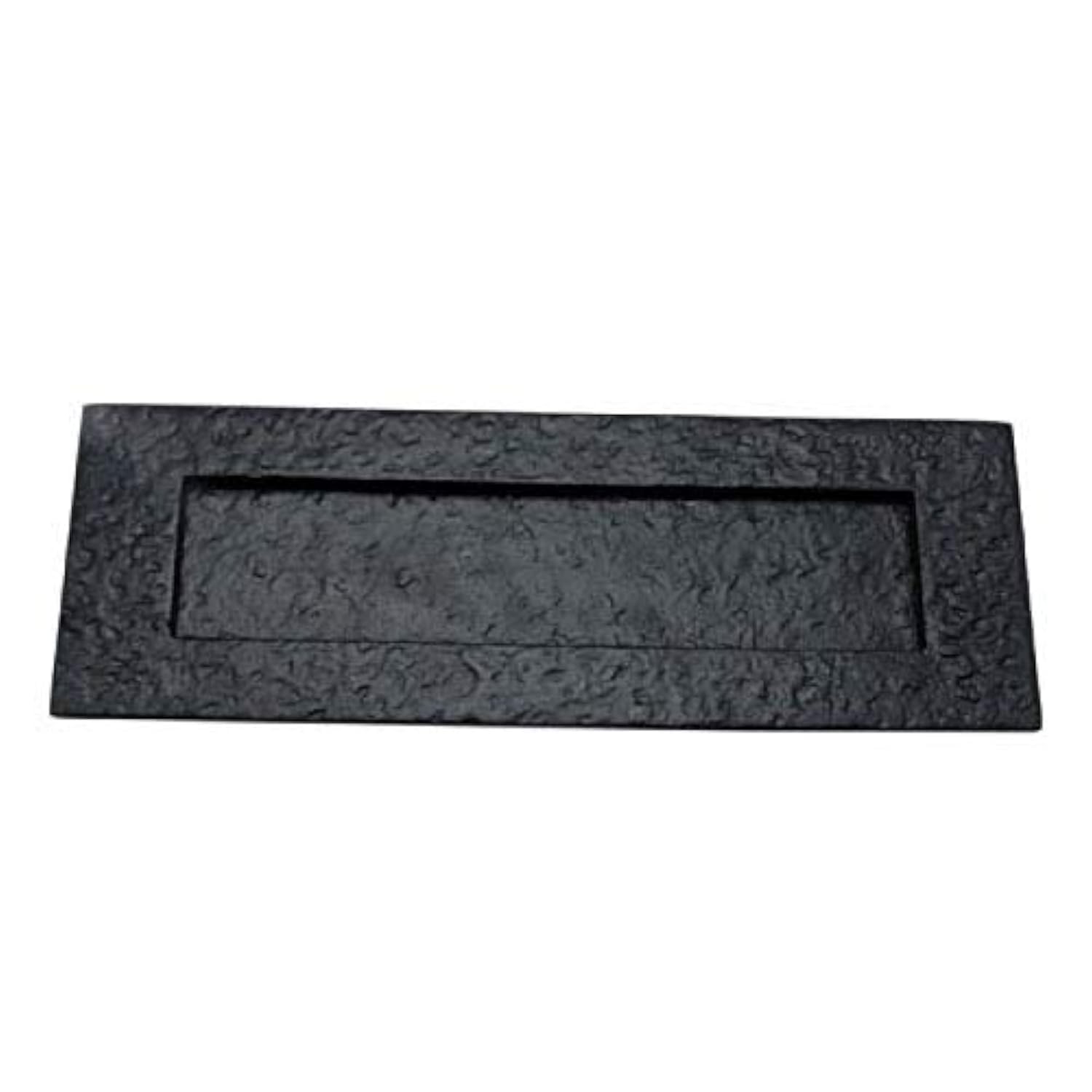 Adonai Hardware Plain Iron Letter Plate (Black Powder Coated)