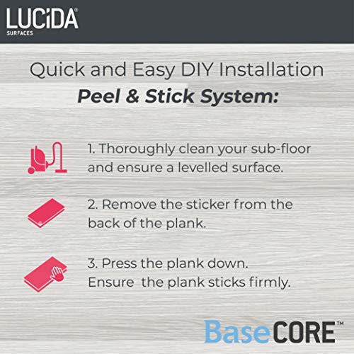 Luxury Vinyl Floor Tiles by Lucida USA Peel & Stick Adhesive Flooring