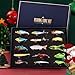 HALF CRESCEN Fishing Lures Kit for Diving Bass/Trout/Pike with Lifelike Action, Fishing Gear Set for 2025 Xmas (Gift Box 1)