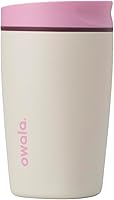 Vista 11 de Owala SmoothSip Slider - Vaso de café de acero inoxidable con aislamiento, taza de café helado reutilizable, taza de viaje para café caliente, sin