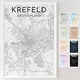 Mapdify Krefeld personalisiertes Stadtposter, dein 