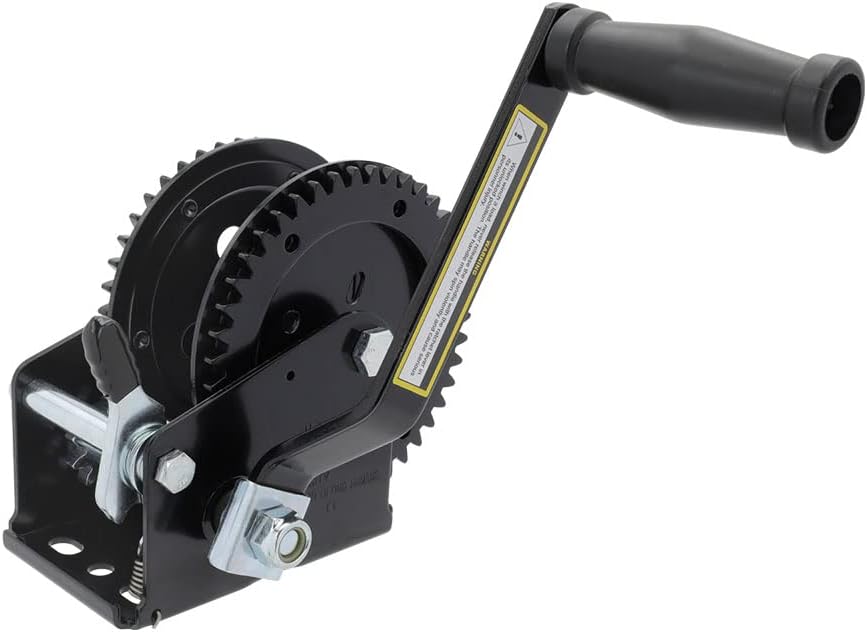 MichaelPro MP009092 2000lbs Double Gear Heavy Duty Hand Winch for Automotive, Boat, Trailer