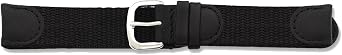 20mm Black Swiss Army Fabric Silver-tone Buckle Watch Band