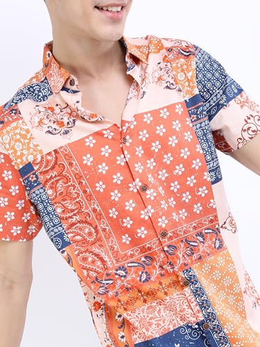 Image of Highlander Men's Cotton Printed Slim Shirt
