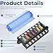Fuse Blade Kit, 12V Marine Fuse Blade, 8-Way Fuses Box for Cars/Boats/Yachts/RV/Trailers/Trucks/SUVs
