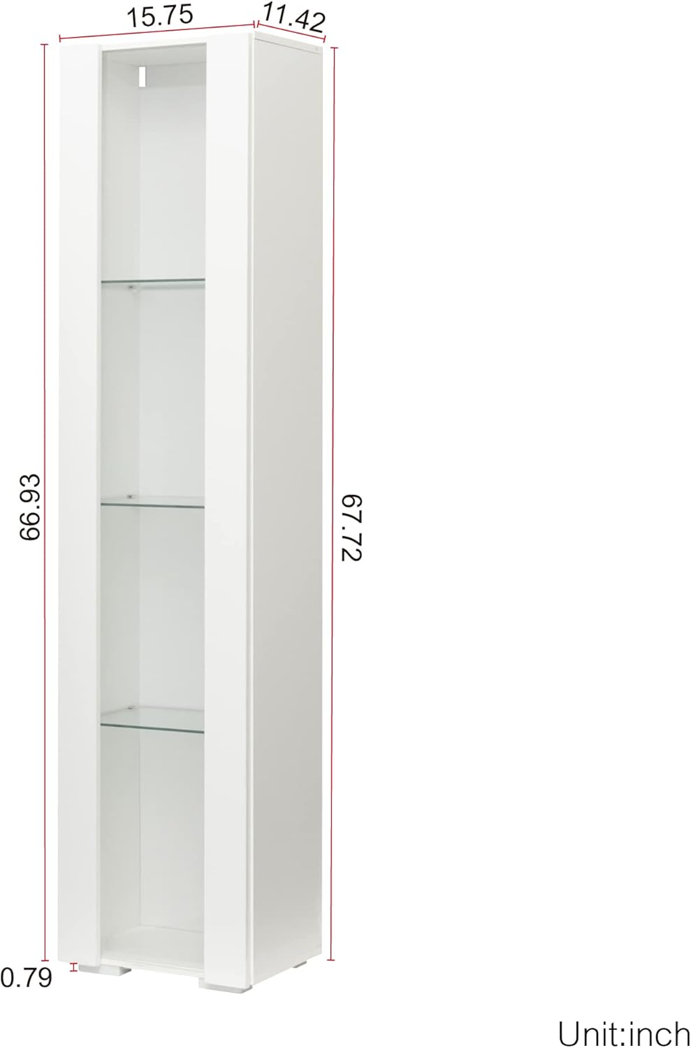 Buy Goujxcy Tall Display with Led Lights, Modern LED Display