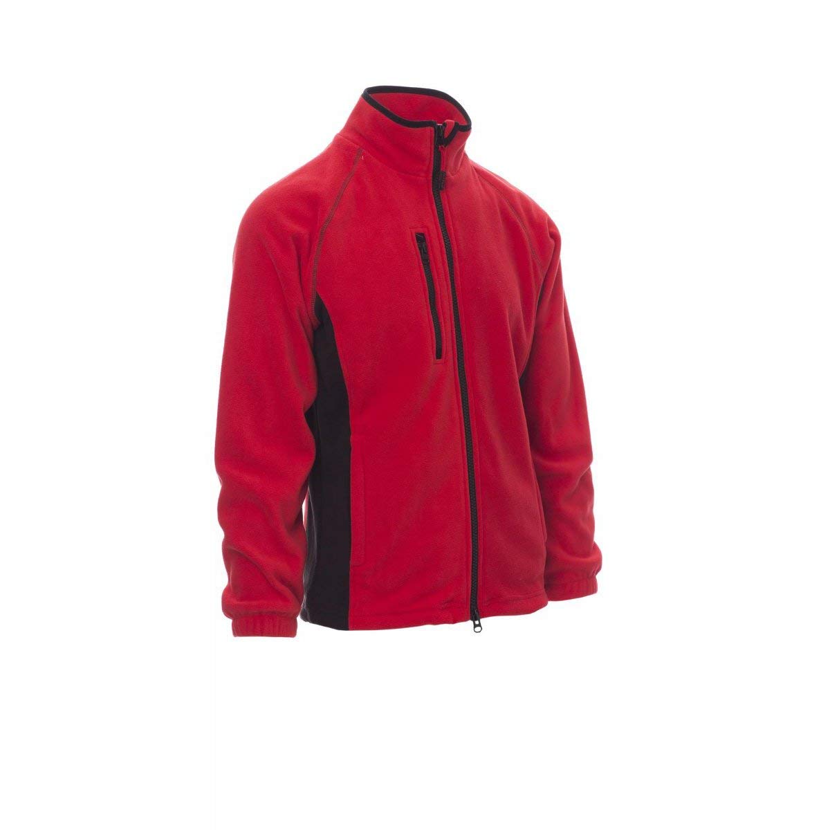 PAYPER Aspen+ Pile Giacca da Uomo 100% Poliestere Chiusura Zip Intera Manica Raglan Elastici stringi Polso Tasca Frontale Verde/Verde Acido