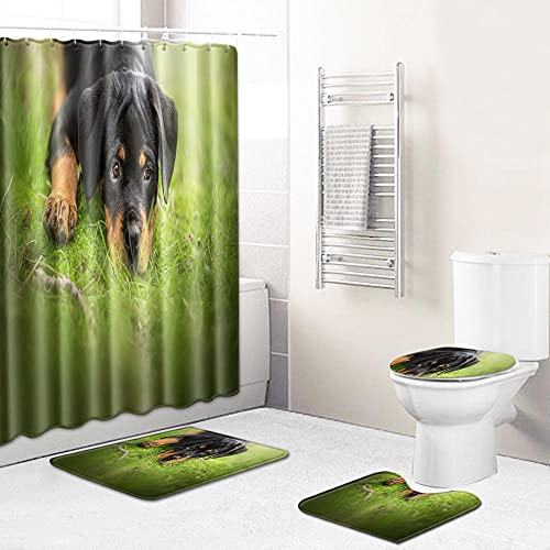 Claean-Acces-Home Wc Deckelbezug Badezimmer Wc-Bodenbeläge Vierteiliges Badetuch Tischdecke Tapisserie Tee Seriennaher…