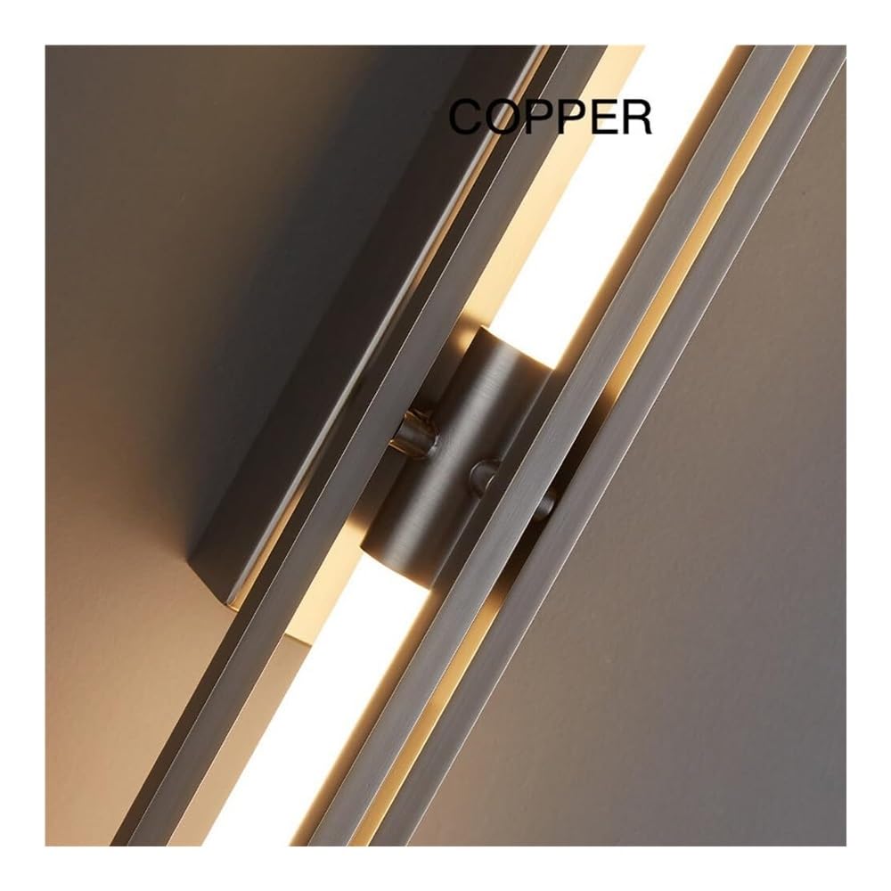 Wandleuchten Mid-Century Modern LED-Deckenleuchte, halbbündige Deckenmontage, Flurleuchten, Streifen, linear, deckennah, Lampe for Badezimmer, Küche, Eingangsbereich, Veranda, Bauernhaus(Gold,Length 4