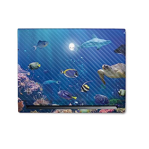 Image of MightySkins Carbon Fiber Skin Compatible with Alienware M18 R1 (2023) Full Wrap Kit - Reef Life | Protective, Durable Textured Carbon Fiber Finish | Easy to Apply & Change Styles | Made in The USA