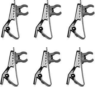 NA 6Pcs Microphone Clips Mini Microphone Tie Clips Portable Microphone Lapel Clips Lapel Tie Clips Lapel Mic Clamps for Wireless Microphone (Black)