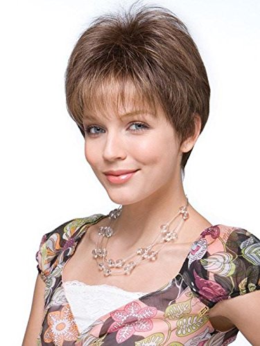 New Addition Top Piece Color Pure White - Noriko Wigs Women's Short Topper Smooth Layers Straight Crown Volume