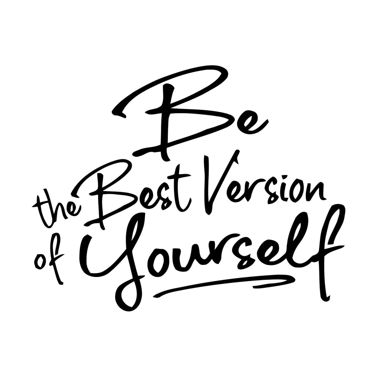 Office Inspirational Quote Wall Sticker Kids Room Be The Best Version of Youself Wall Decal Fitness Large - 70x89cm โ image 1