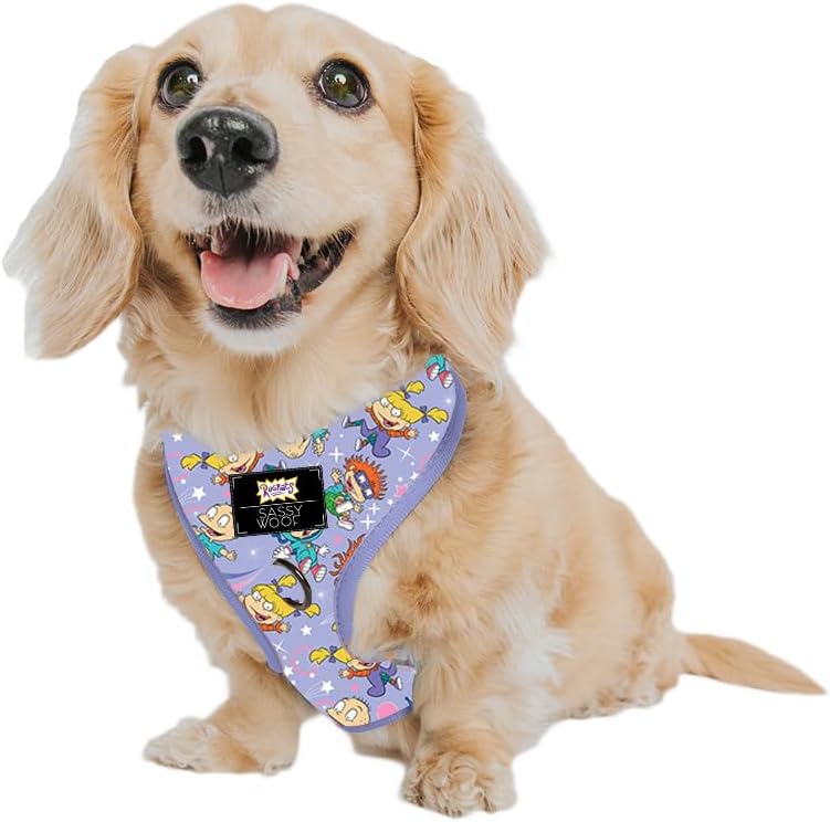 Dog Adjustable Harness - Nickelodeon RugratsTM - XS, Breathable Mesh, No Pull Design with Two D-Rings, Patented Design, Perfect for Small Dogs and Puppies - Officially Licensed