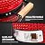 ROVSUN 13IN Red Spherical Ceramic Charcoal Grill with Inner Liner, Portable BBQ Smoker for Outdoor Cooking, Camping, and Backyard Grilling