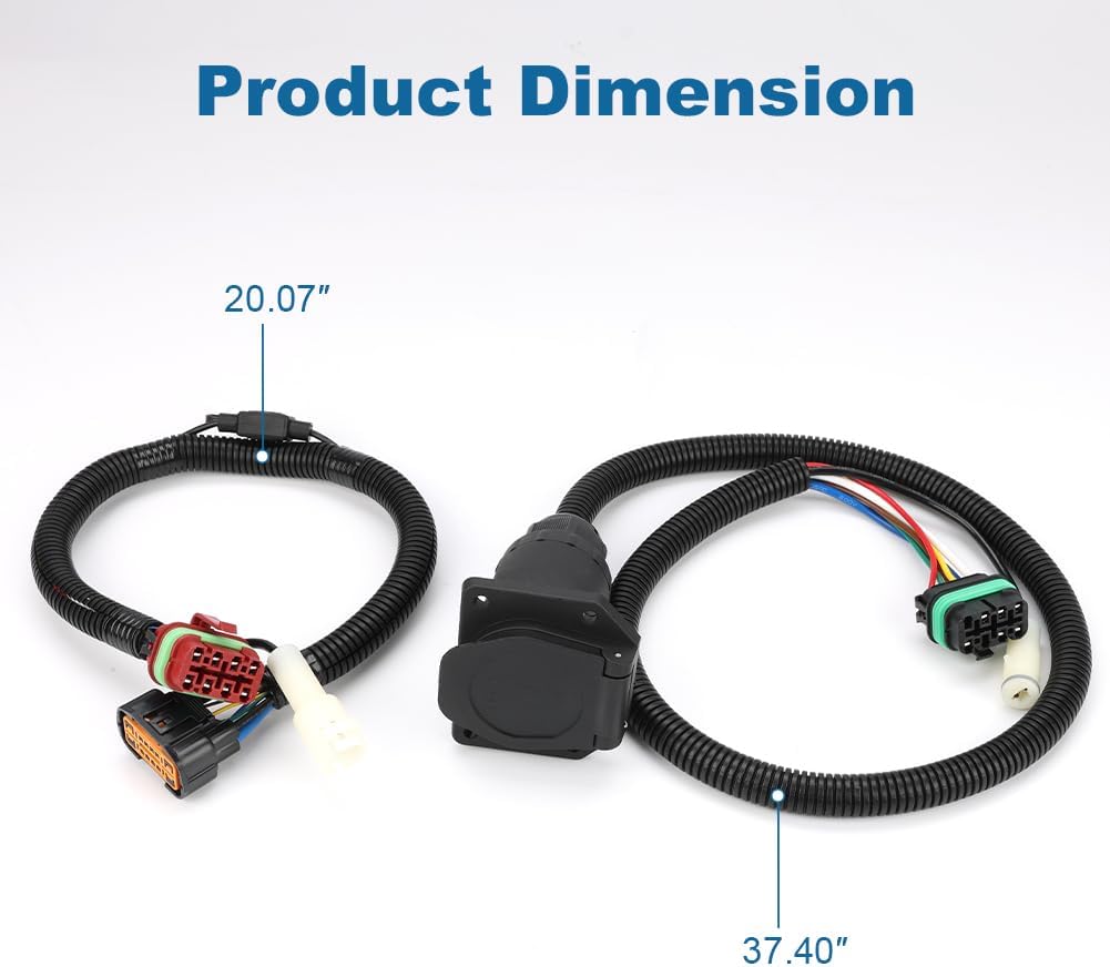 WATERWICH Trailer Wiring Harness with Wiring Connectors Compatible with Hyundai Palisade 2021-2022, Santa Cruz Tucson 2022-2024, Kia Carnival Telluride 2021-2024 Replacement for 56466