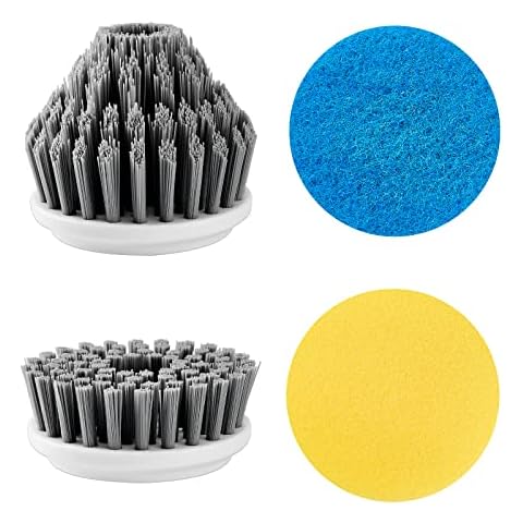TZXTW 4Pcs Replacement Brush Heads Set, White, Cleaning Brush, Suitable for Kitchen and Bathroom Cleaning, Easy to Replace Cover