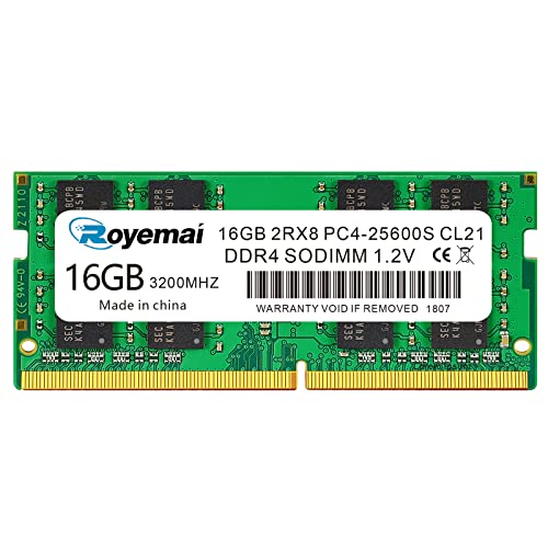 DDR4 25600S PC4 3200 16GB SODIMM DDR4-3200MHz PC4-25600 CL20 2Rx8 1.2V Non-ECC 260 Pin Laptop Memory Module Ram