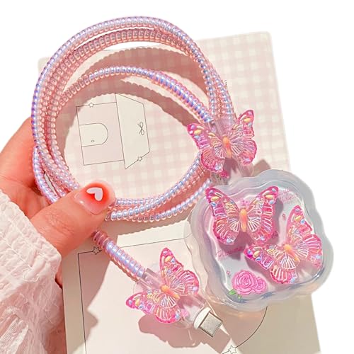 Funda cargador iPhone 15 de mariposa, el regalo ideal para niñas
