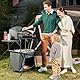 Ever Advanced Campingküche faltbar mit Windschutz Campingschrank klappbar mit 3 Tischplatte Bewahrungstasche Faltküche mit Tragetasche geeignet für Camping Garten Wohnwagen Familie