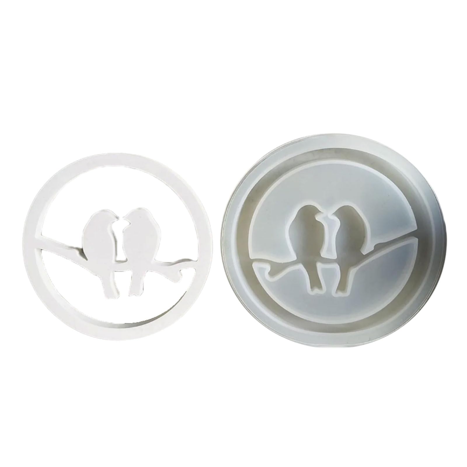 Elnwnnkc Couple Bird Wreath Resin Molds for Making Tealight Holder Decorations Room Decorations Craft Project Craft Supplies