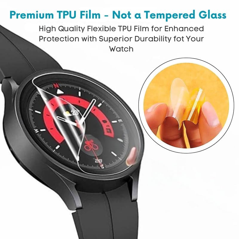 Image of 2 Pack Smartwatch Screen Protector for Noise Vortex Plus 1.46 inch - Flexible TPU Screen Guard, Ultra Thin, Scratch Resistant, Bubble Free, Full Coverage - Not Tempered Glass