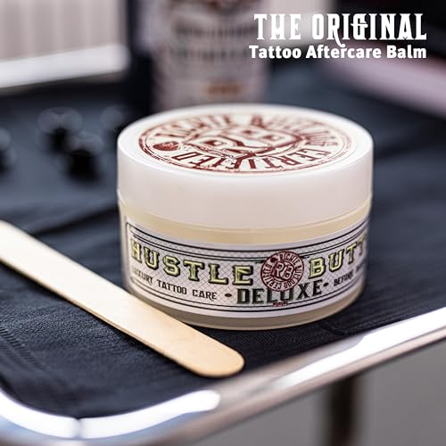 Hustle Butter Deluxe HB-361-1OZ Tattoo Butter For Before, During, And After The Tattoo Process – Lubricates And Moisturizes – 100% Vegan Replacement For Petroleum-Based Products thumb #1
