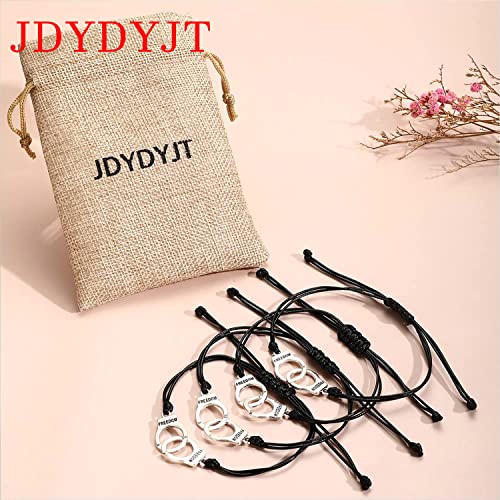 Image of YJT Partners in Crime for 2 Best Friends Handcuff BFF Bracelets Girls Women Friendship Bracelets for Couples, Mom and Daughter 2PC, with 2 Message Cards
