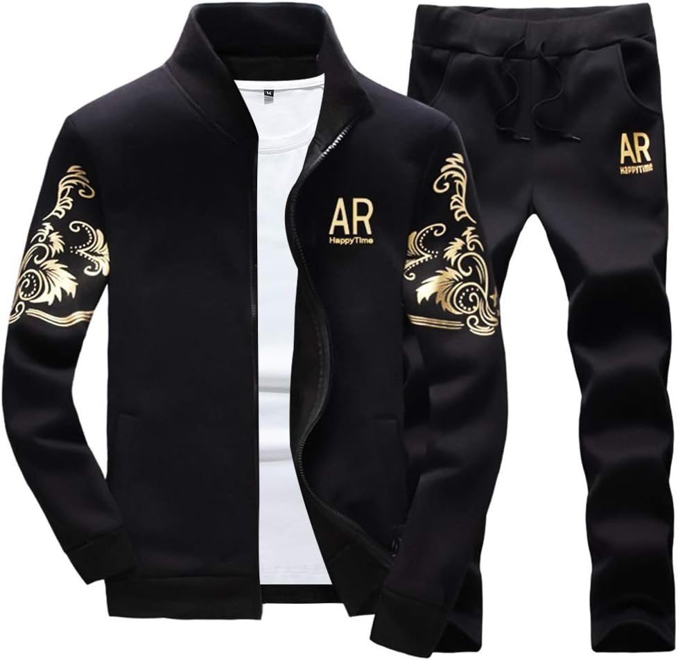 MANTORS Men’s Hooded Athletic Tracksuit Full Zip Casual Jogging Gym Sweat Suits