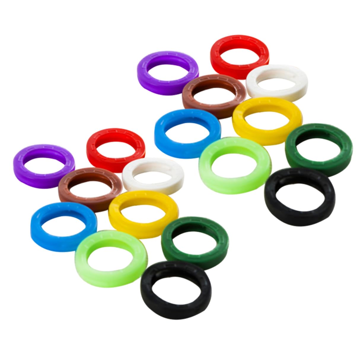 64 Capuchons En Silicone Colorés Pour Clés - Marqueurs élastiques - Couleurs Aléatoires