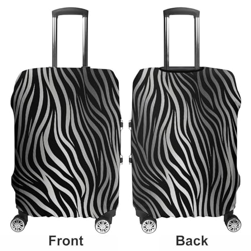 Housse de valise zèbre lavable et résistante aux rayures en polyester S - 3