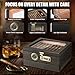 Tesonway Cigar Humidor,Cedar Wood Humidor Cigar Box,Glass Top Desktop Humidor with Digital Thermo-Hygrometer, Humidifier, Divider, Accessories Drawer and Combination Lock,Cigar Gift for Men