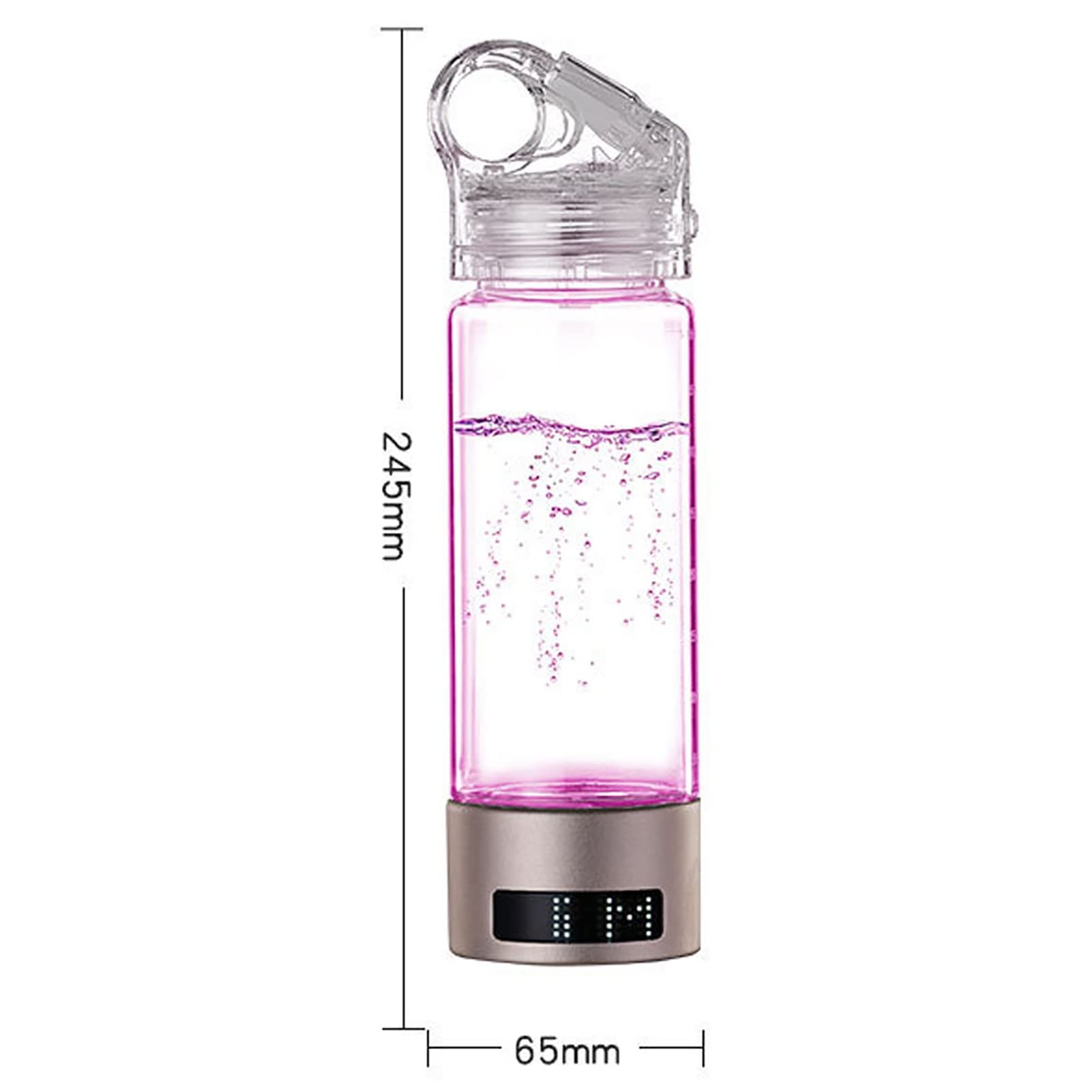 Butelka na wodę 400 ml, butelka na wodę alkaliczna jonizator generator z trybem jonizatora LED 3 minuty i 6 minut do odprowadzania wody o wysokim stężeniu wodoru i CHL