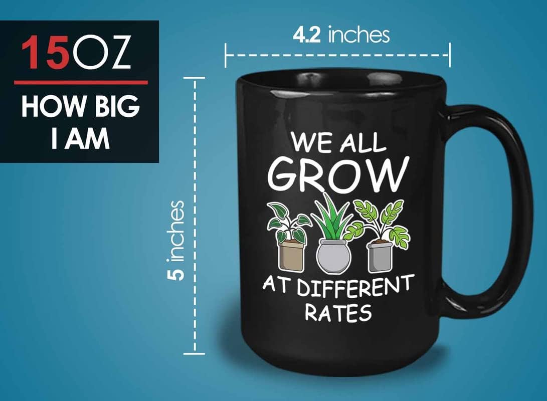 Bubble Hugs Psychologist Coffee Mug 15oz Black - Grow at Different Rates - Therapist Behavior Analyst Community Office Mental Sarcastic Psychologist Health