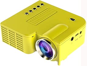Prtukytt LED HD projector small home projector smart mini mobile phone projector home theater, multi-layer coated optical lens to protect the eyes (4 colors optional),Yellow Prtukytt LED HD projector small home projector smart mini mobile phone projector home theater, multi-layer coated optical lens to protect the eyes (4 colors optional),Yellow