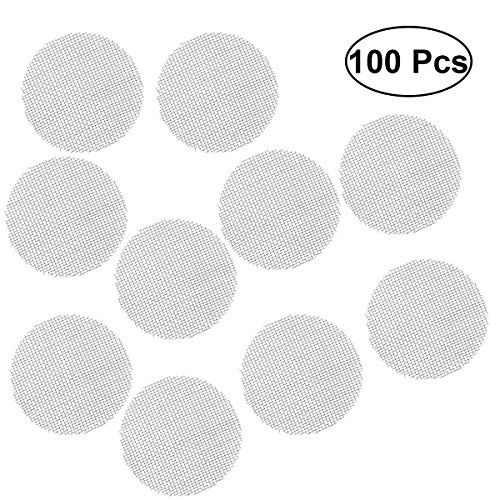 Preisvergleich Produktbild BESTONZON 100Pcs Pfeifensiebe Stahlsiebe Rauchen Pfeifen Rohr Sieb (Silber)