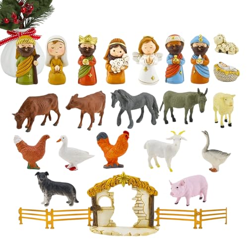 Calendrier de l'Avent crèche de Noël pour décorer le salon et l'église cette année