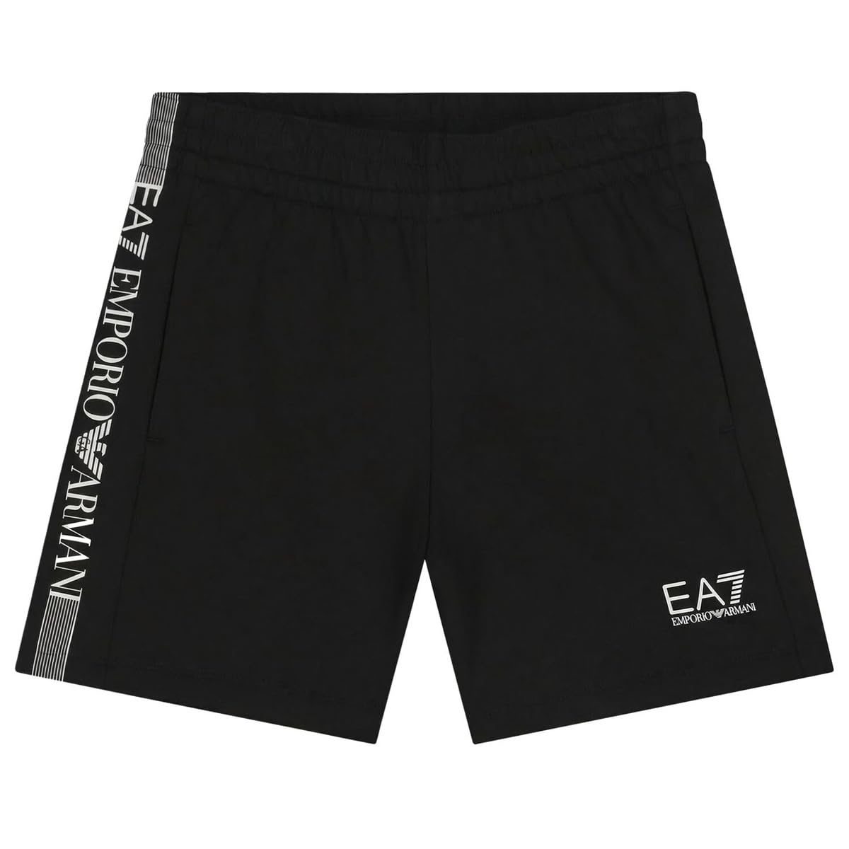 Emporio Armani EA7 7B000267 Logo Series Set aus T-Shirt und Shorts aus Baumwolljersey für Kinder und Jugendliche