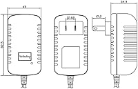 Vista 3 de Convertidor de CA a CC, 2 A 24 W, adaptador de corriente para toma encendedor de cigarrillos de coche 110-240 V a 12 V CA/CC, negro