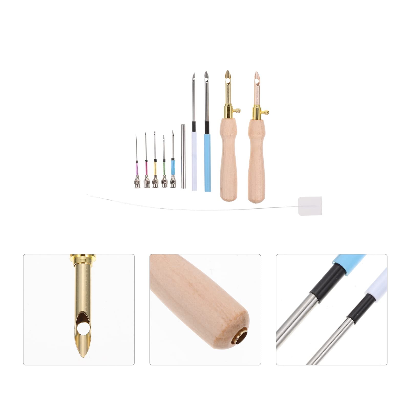 Ciieeo 4sets Aghi Magici per Ricamo Strumenti di Punch Needle per Progetti di Cucito Creativo per Embellire Tessuti e Decorazioni Fai Te