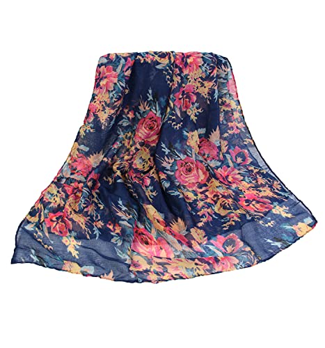 Scarfand's Romantic Rose Prints & Floral Patterns Lightweight Infinity Fashion Scarves Wraps3