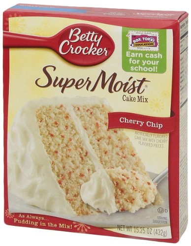 Image of Betty Crocker Super Moist Cake Mix Cherry Chip, 15.25 oz