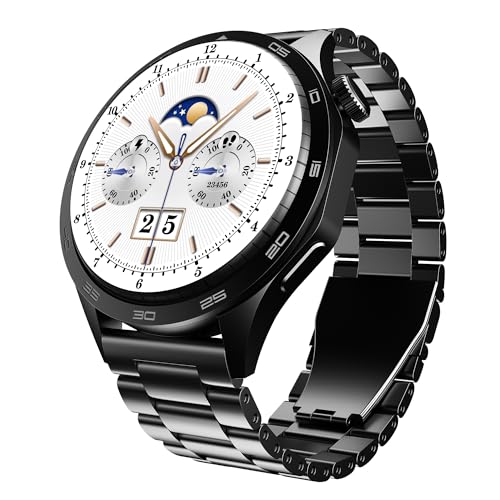 boAt Luxury Smart Watch Enigma Radiant w/ 1.43”(3.63 cm) AMOLED Display, Functional Crown, BT Calling, Upto 6 Days Battery, Sports Modes, Guided Breathing, Smart Watch for Men & Women(Metal Black) (B0DFYLCMZF) Amazon Price History, Amazon Price Tracker