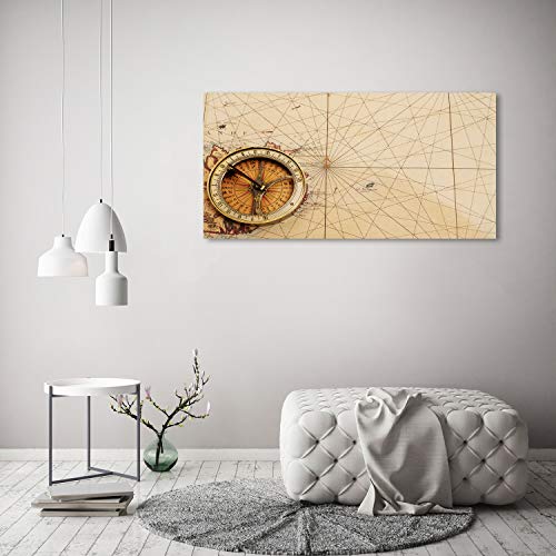 Photo décorative panoramique boussole tableau verre 120x60 cm - 4