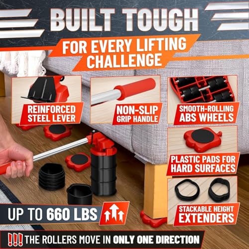 Heavy Furniture Movers with Wheels Set