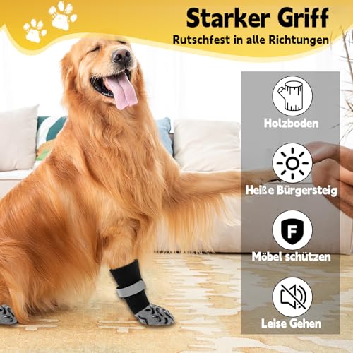 Antirutschsocken Hund Katzen der Hundebeschützer Dog Shoes Booties Hunde Hitzeschutz Hundestiefel Socken Antirutsch Hundesocken für Kleine Leckschutz Pfote Schuhe Urlaub Zubehör Hundebekleidung(XS)