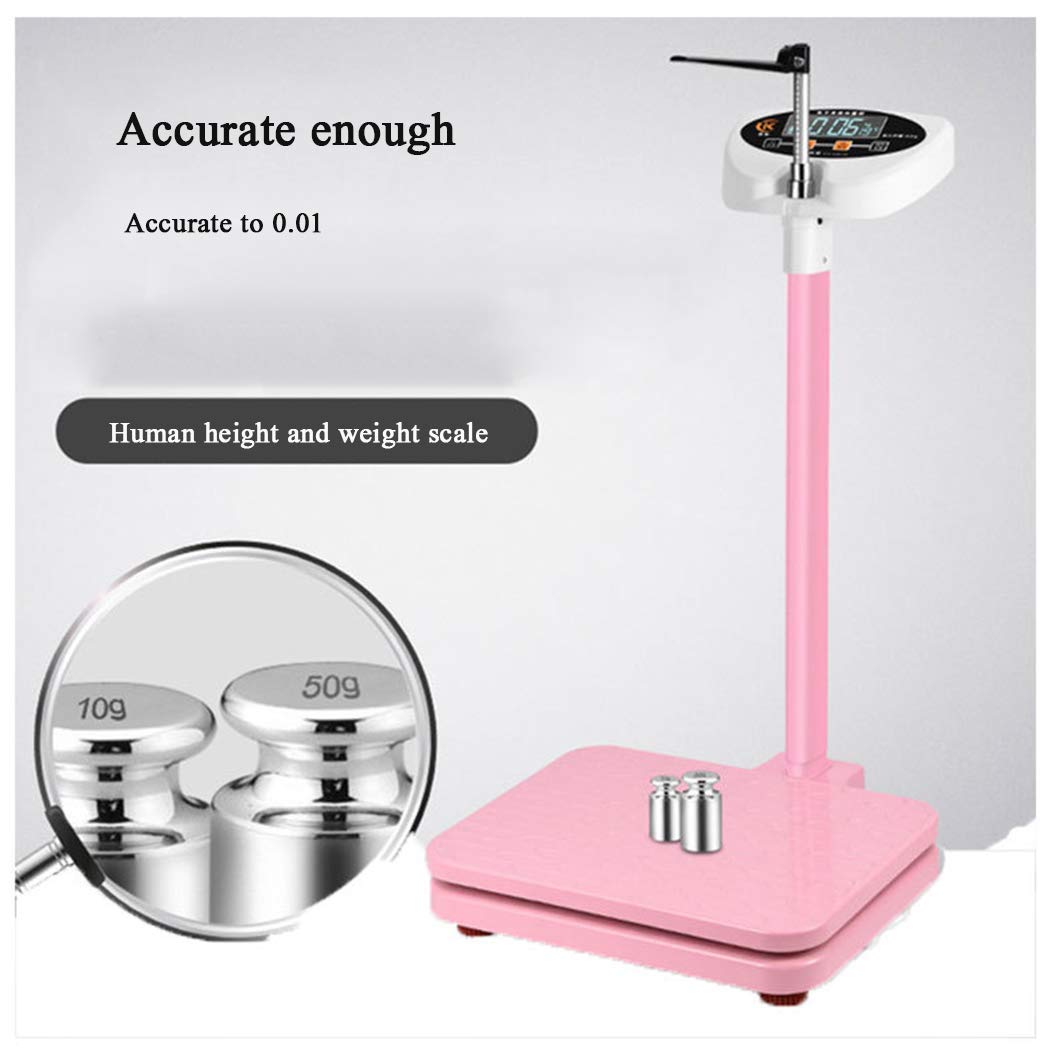 Balance médicale numérique pour Une Perte de Poids Saine – Balance électronique de Haute précision pour médecin avec Affichage LED Facile à Lire, Rose